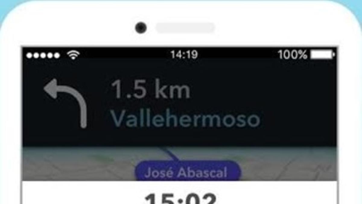 La aplicación renovada Waze.