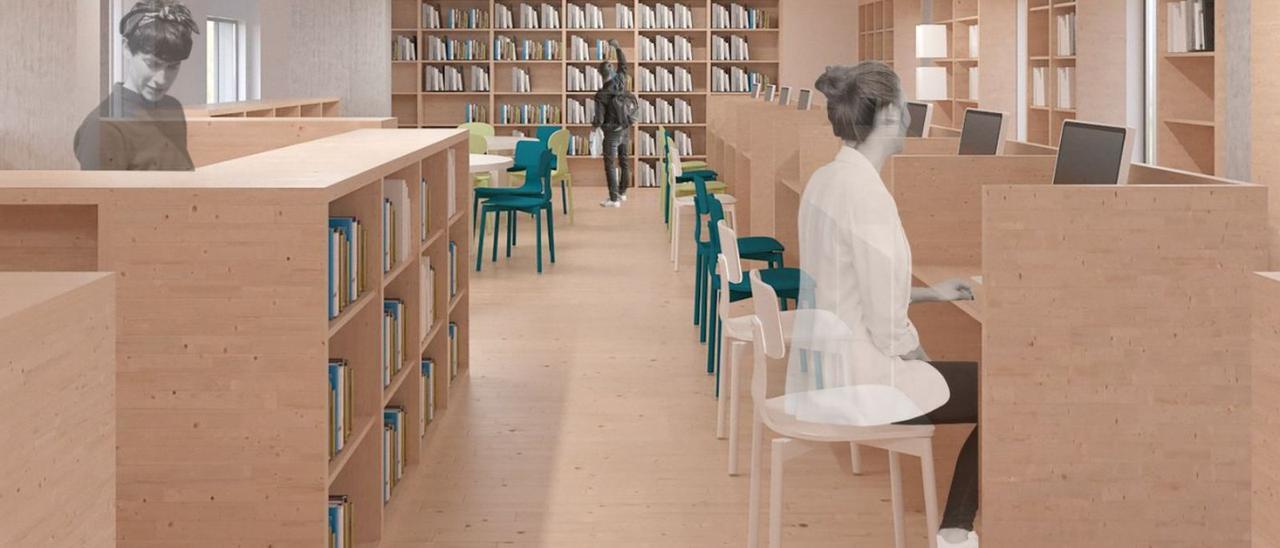 Así será el interior de la Biblioteca Municipal María Magdalena tras la reforma integral. |   // D.P.