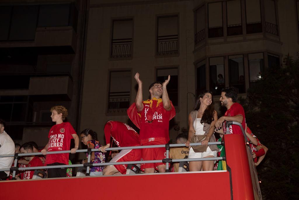 La celebración del Jimbee Cartagena como campeón de liga en la Plaza de España