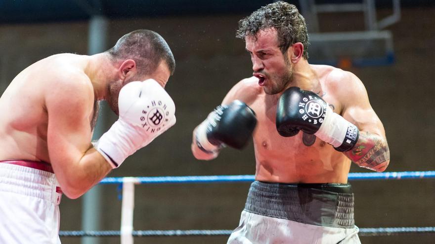 Boxeo. José Del Río, en un combate antes de su retirada en 2020