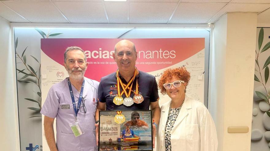 Ricardo García Sala, trasplantado en Alicante: cuatro medallas en natación con un riñón donado y un corazón operado