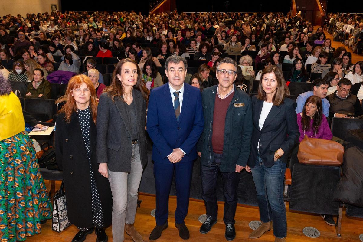 El conselleiro de Educación, Román Rodríguez, en un acto del Plan de Mellora de Bibliotecas.