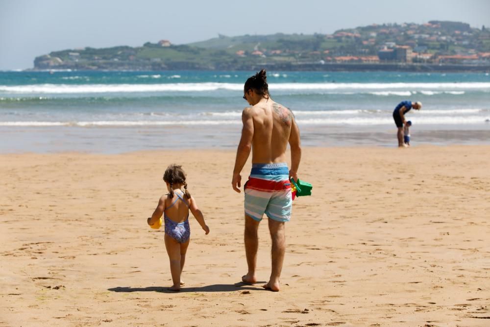 Sol y calor en Gijón