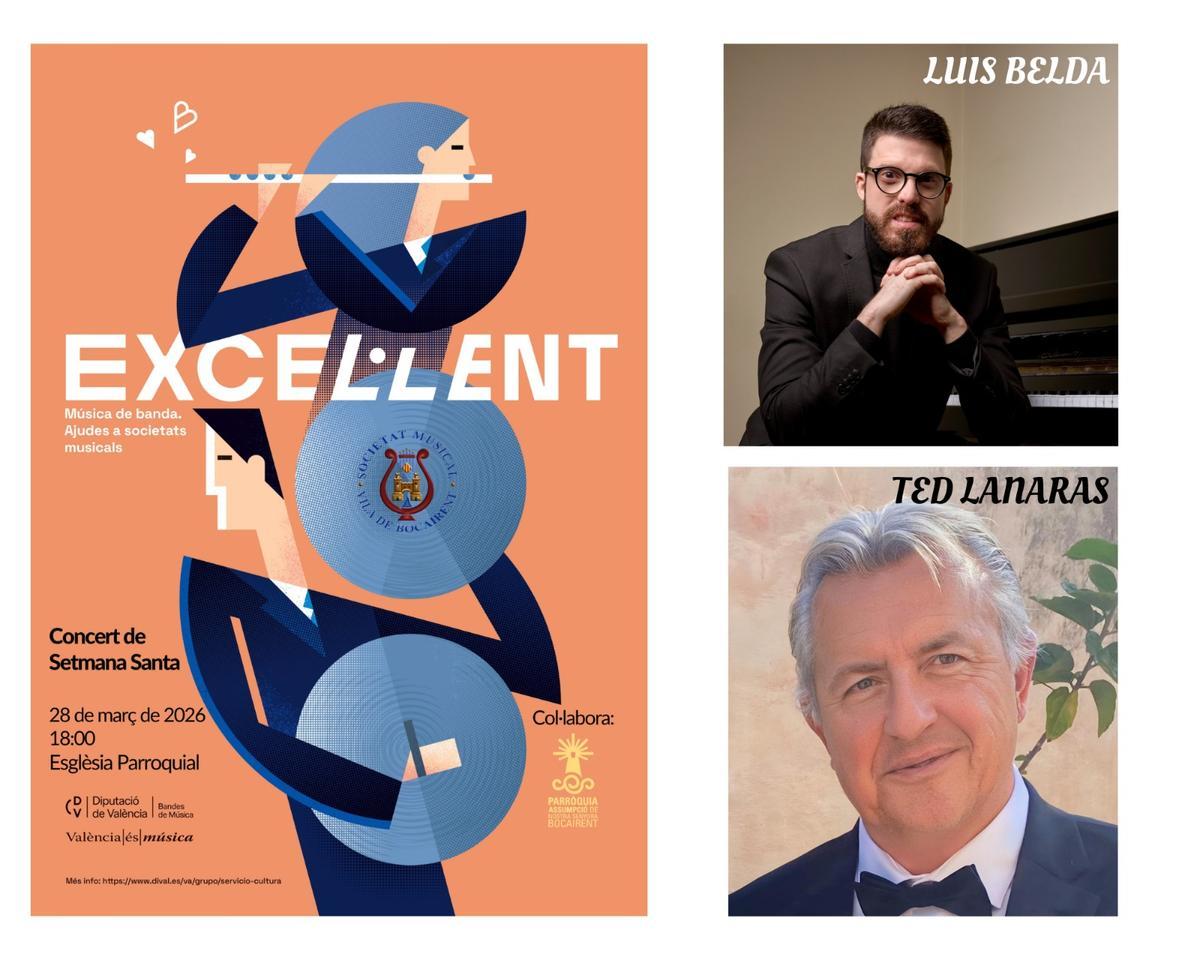 Cartel del concierto de Semana Santa de la Societat Musical Vila de Bocairent.