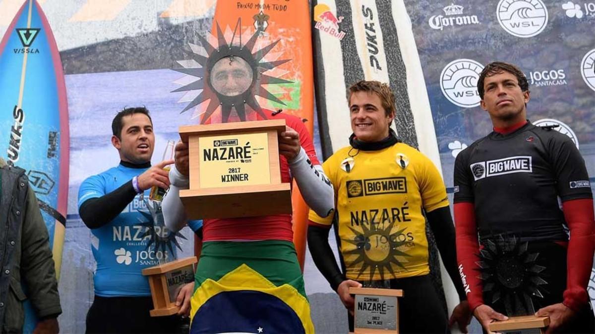 Podio del Nazaré Challenge 2018