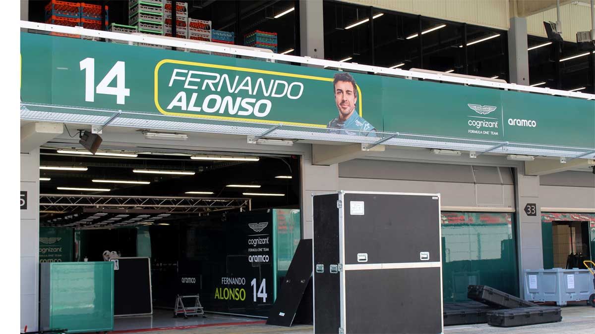 Es box de Alonso para este fin de semana en el Circuit de Barcelona