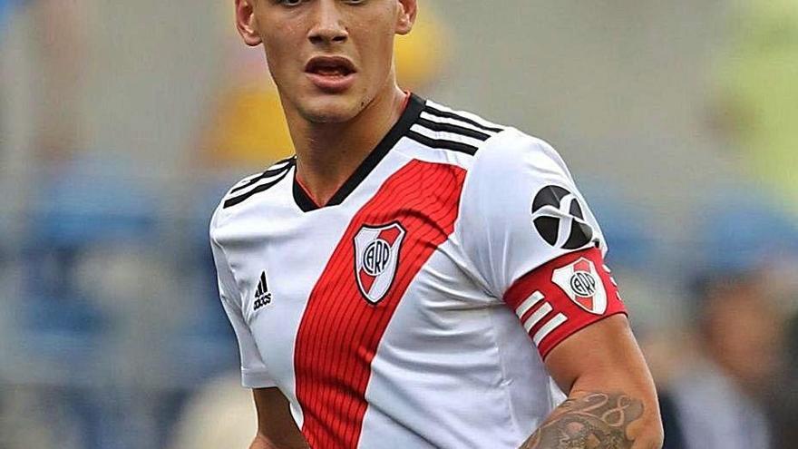 Lucas Martínez Quarta, durante un partido con River Plate.