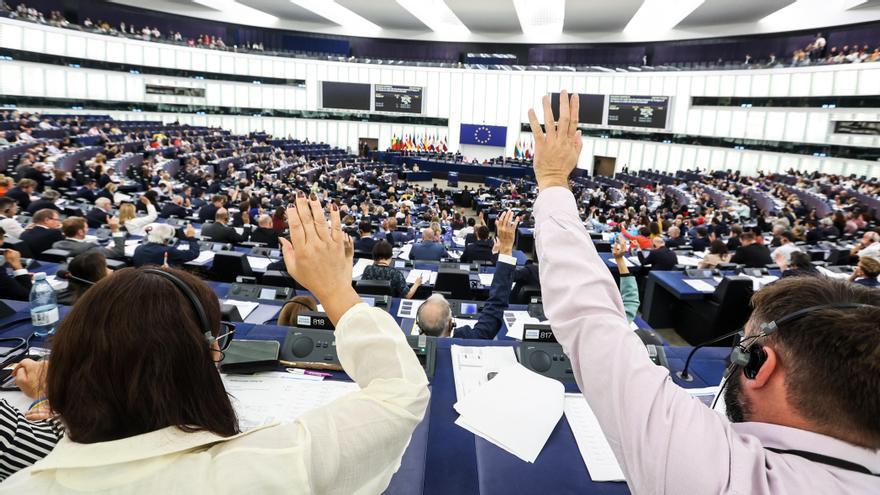 Votació del ple del Parlament Europeu a Estrasburg