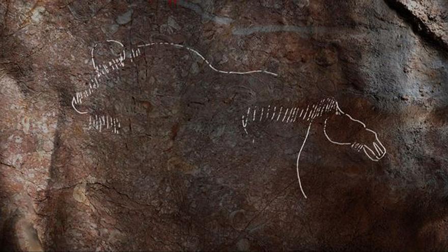 Hallan insólitos grabados rupestres en una cueva de Navarra