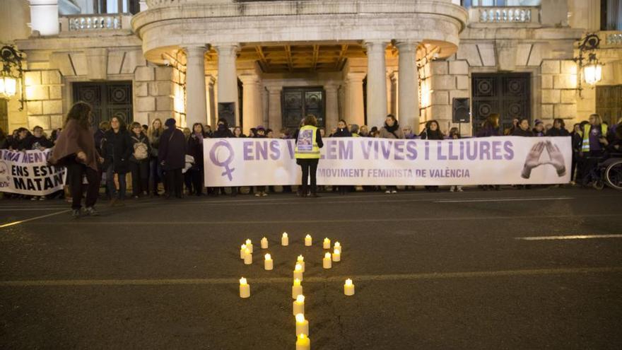 Manifestación contra la violencia machista en Valencia