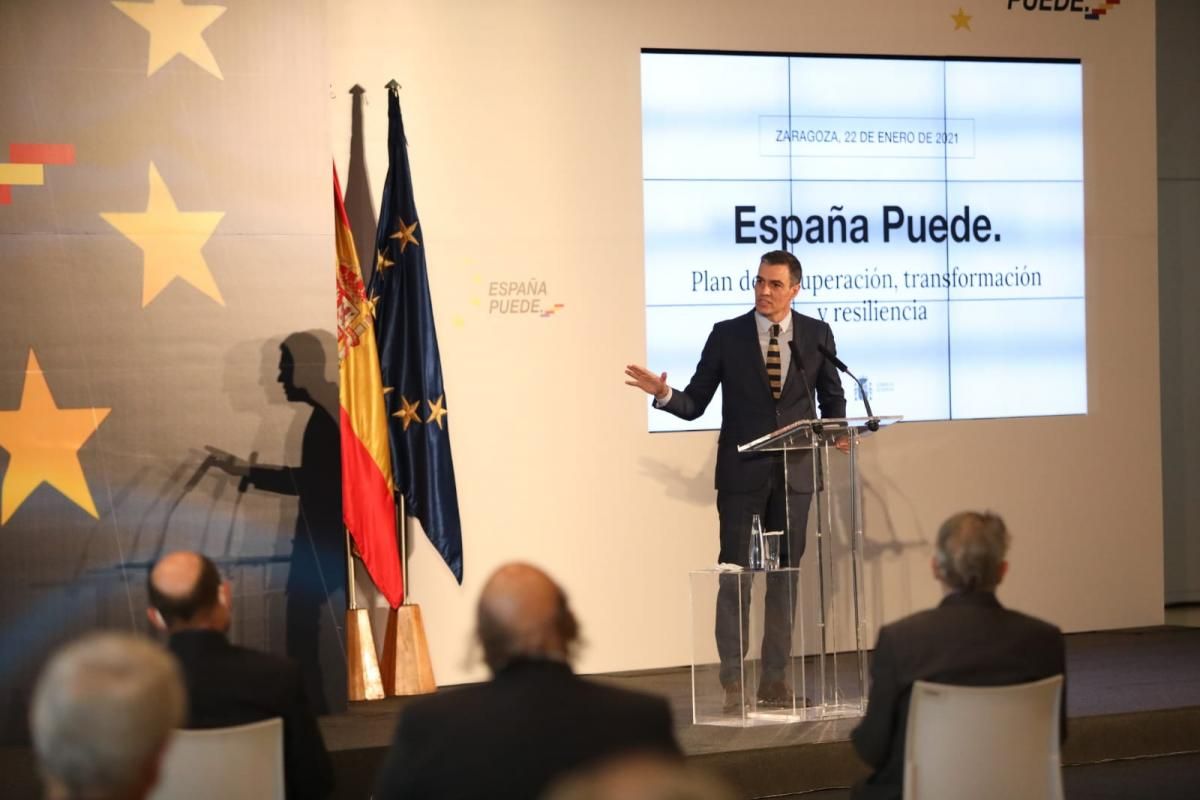 Sánchez presenta en Zaragoza el plan del Ejecutivo para la recuperación de la economía
