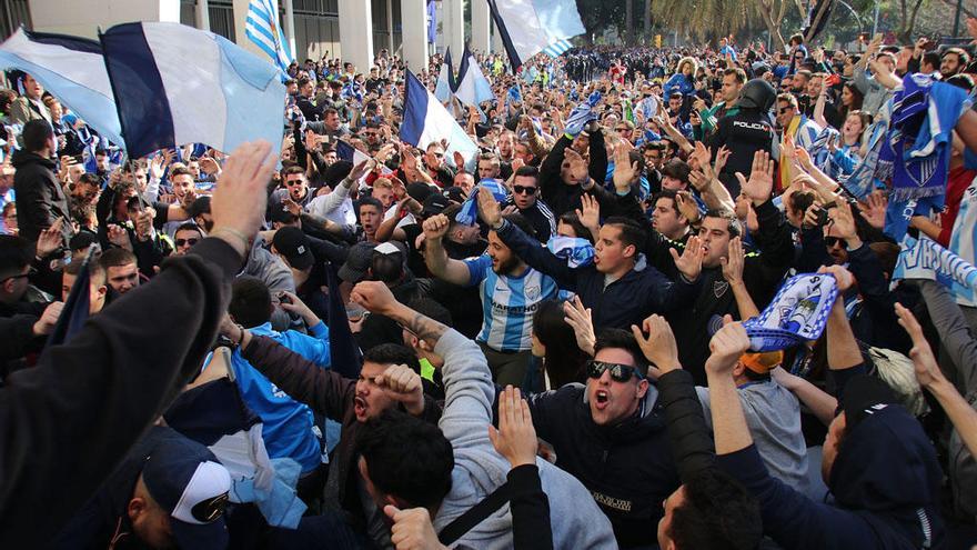 El recibimiento que la afición prepara al Málaga CF hará rememorar las grandes noches en Martiricos.