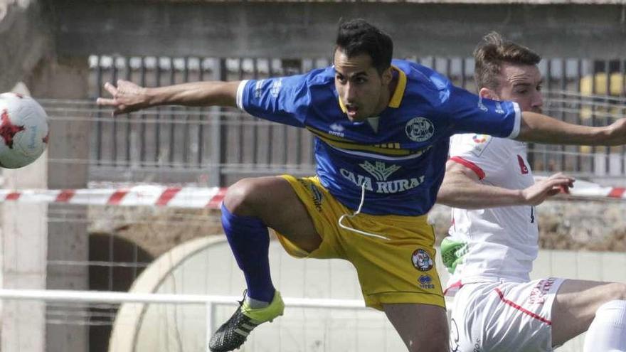 Diego Ortiz, durante el partido de ayer.