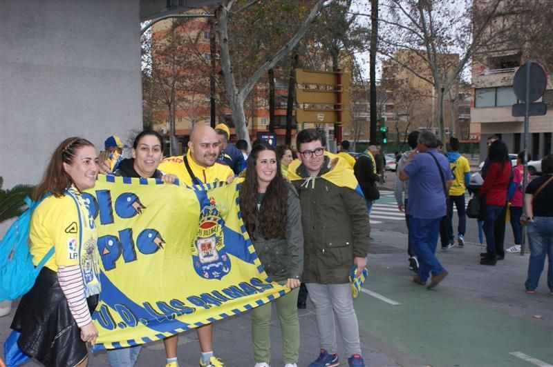 Llegada de la UD al hotel de Sevilla