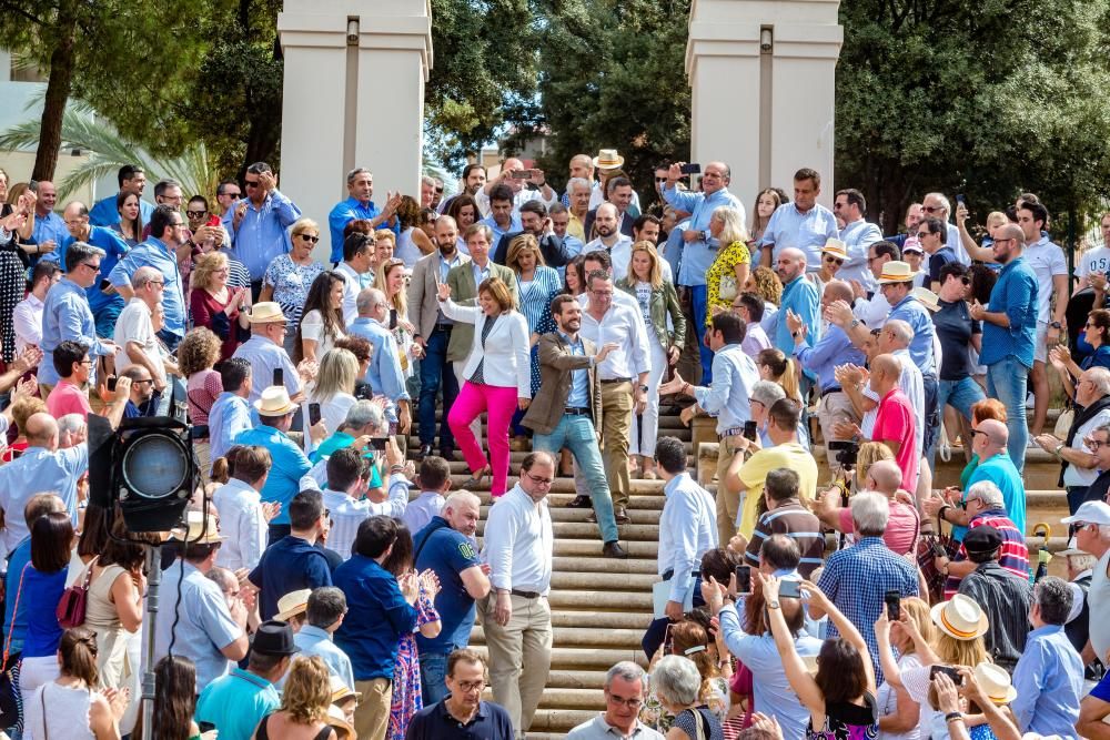 Cerca de 800 personas llenan el auditorio Óscar Esplá del parque de L''Aigüera de Benidorm en el mitin de Pablo Casado