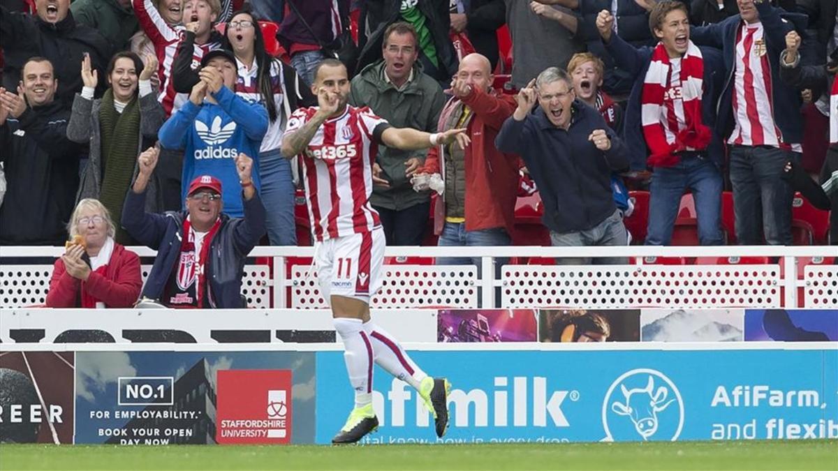 Jesé solo ha podido celebrar un gol en toda la temporada con el Stoke