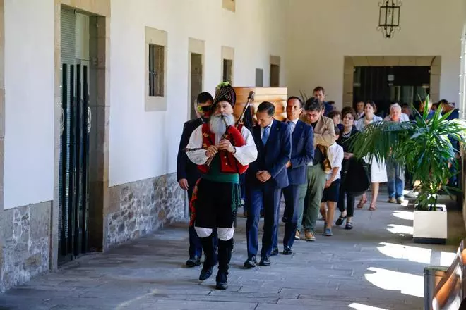 Acto de homenaje a Justo Beramendi en el Museo do Pobo Galego
