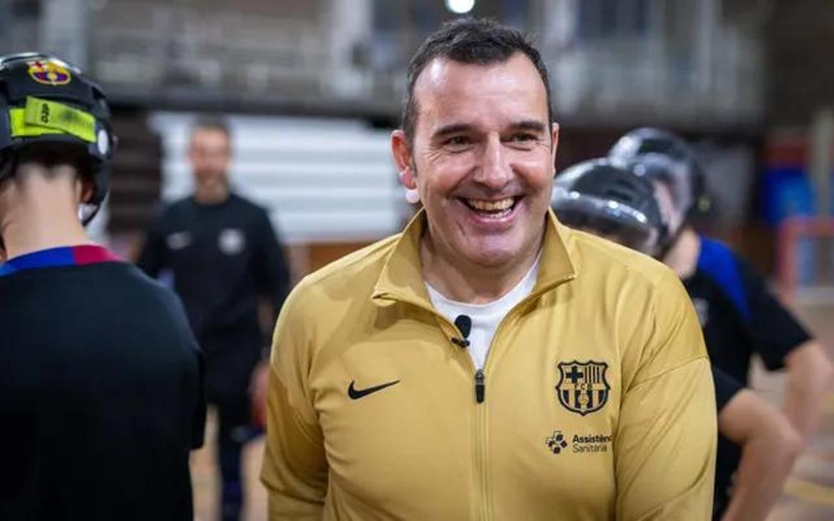 David Cáceres, técnico del Barça de hockey patines.