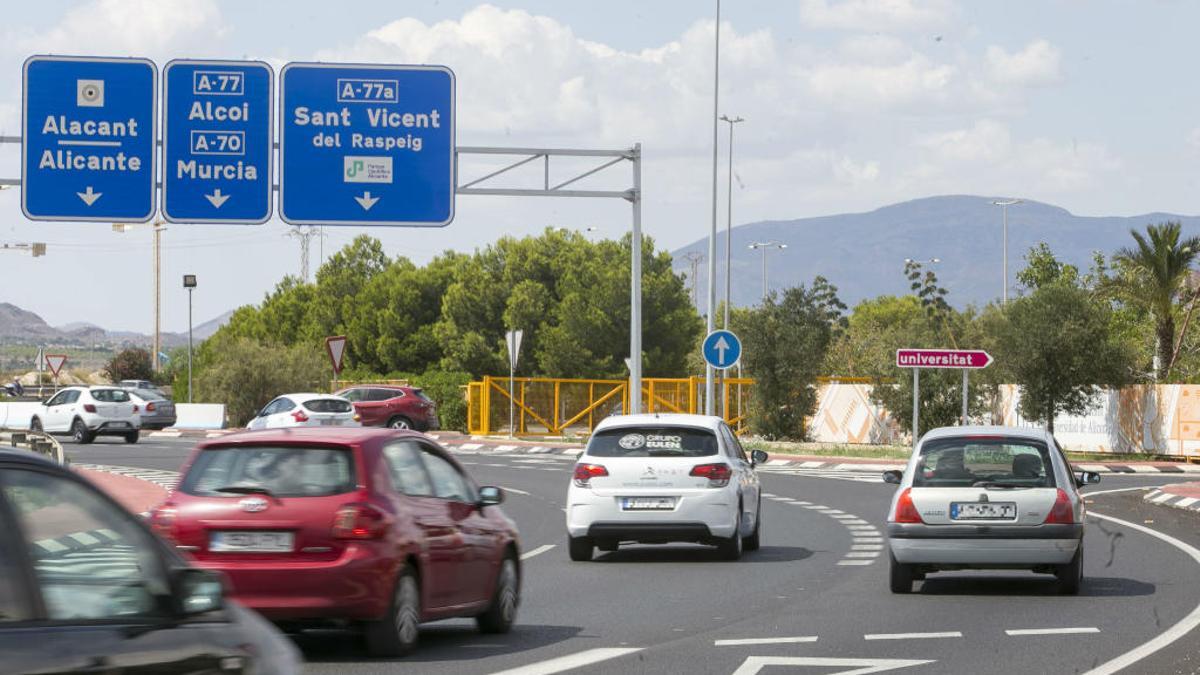 Así es la «turbo rotonda» de la Universidad de Alicante.