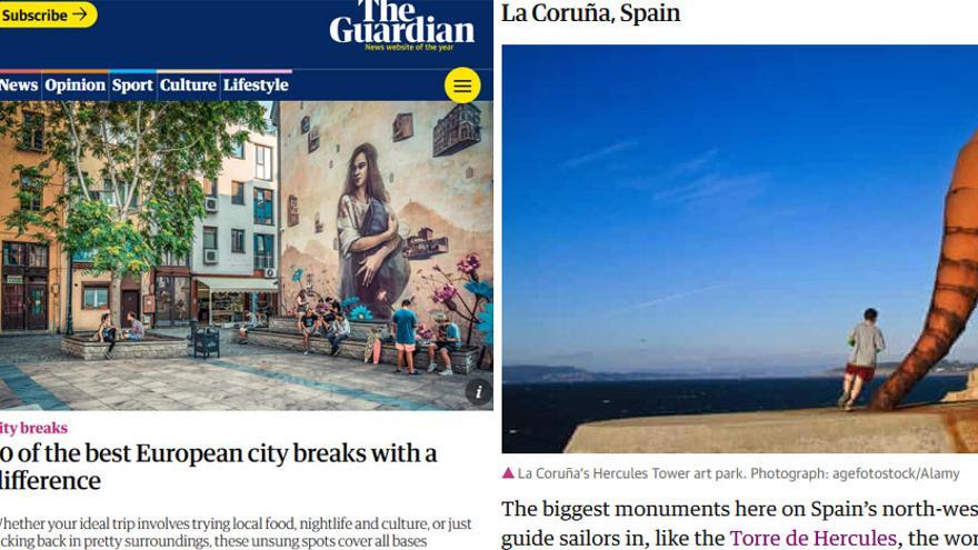A Coruña, entre las diez escapadas por Europa que recomienda 'The Guardian'