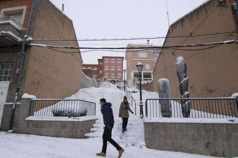 Así ha sido la nevada en Benavente.