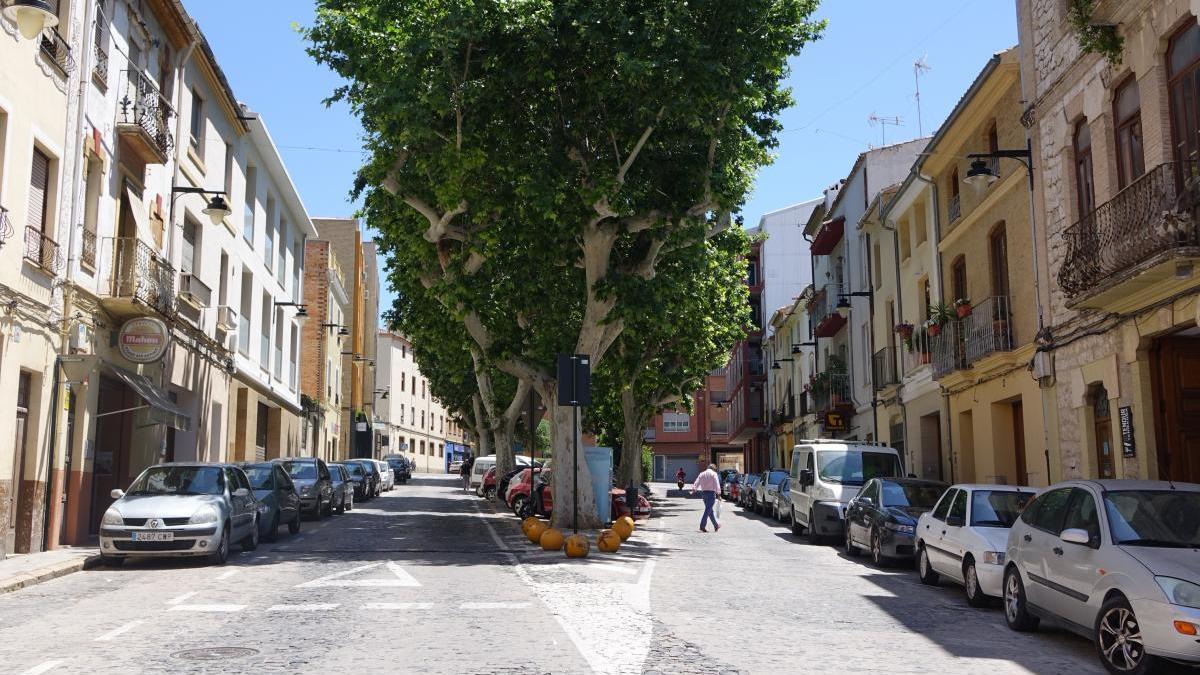 La calle Sant Antoni de Ontinyent, que será reurbanizada.