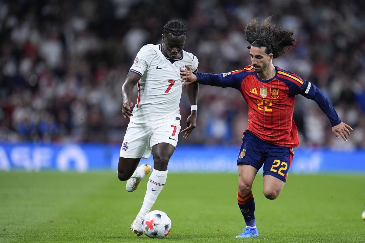 Inglaterra - España en el estadio de Wembley.