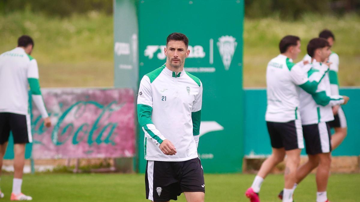 Carlos Albarrán, en un entrenamiento de la pasada temporada.