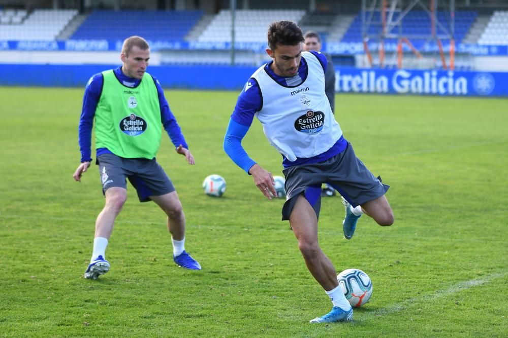 Sabin Merino se reincorpora y completa con normalidad las tareas del entrenamiento.