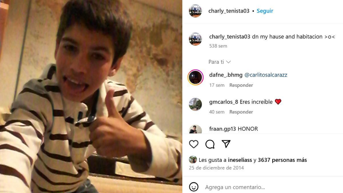 Un 'post' de Alcaraz en su otra cuenta