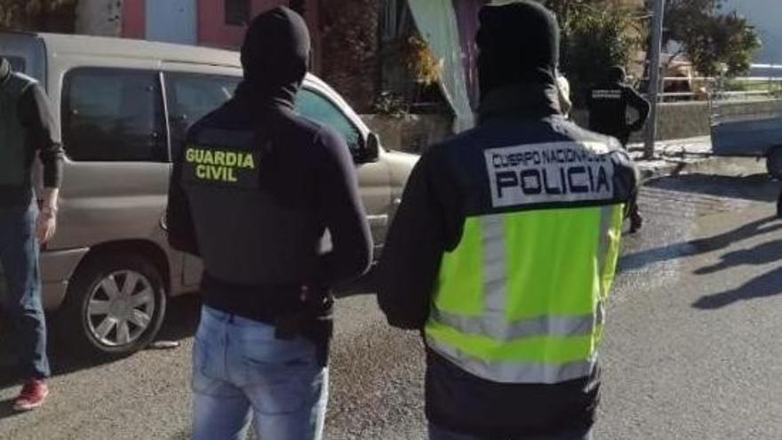 Operación conjunta de Guardia Civil y Policía Nacional.