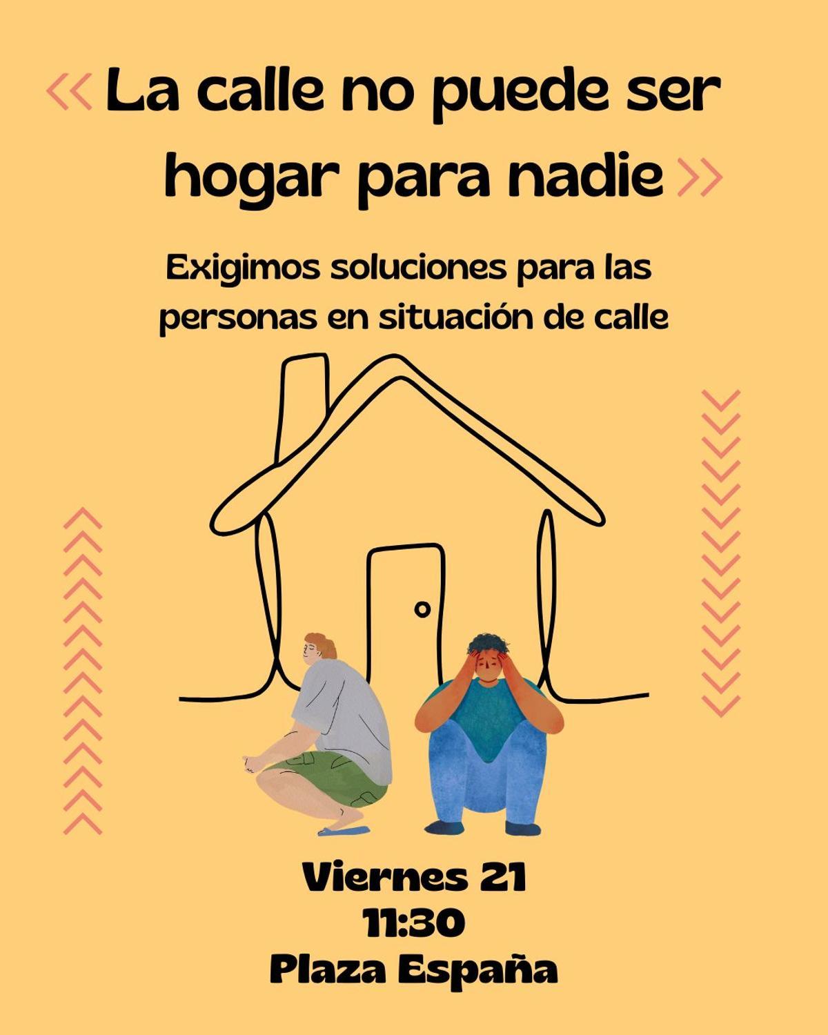 Convocatoria de la protesta.