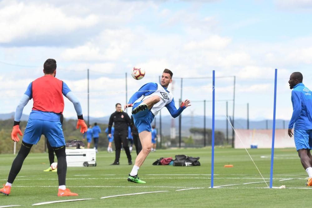 Entrenament del Girona FC després de la derrota a Valladolid