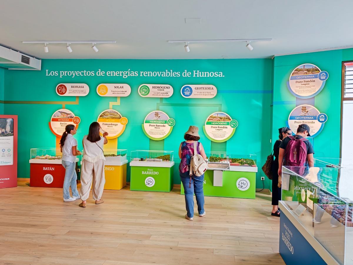 Zona del pabellón de Hunosa dedicada a las nuevas ehnergías.
