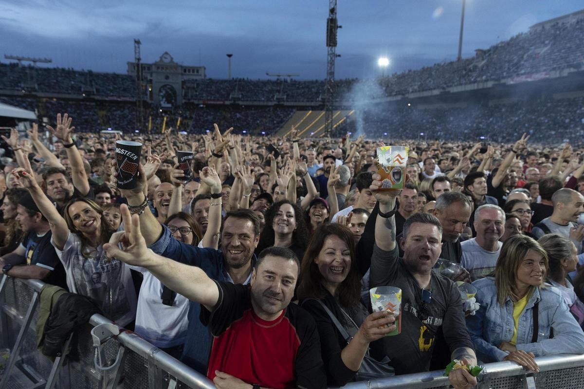 Bruce Springsteen en concierto en el Estadi Olimpic de Barcelona