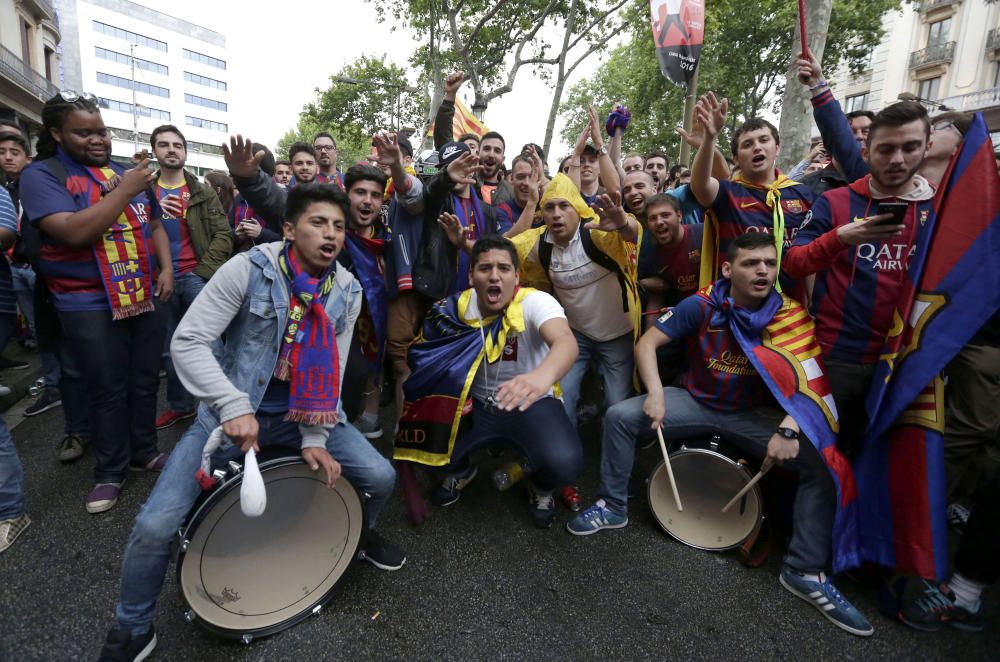 Celebración en Canaletas por el título de Liga del