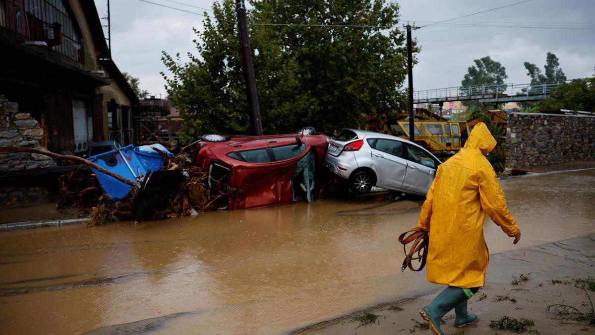 Inundaciones en Volos, Grecia.