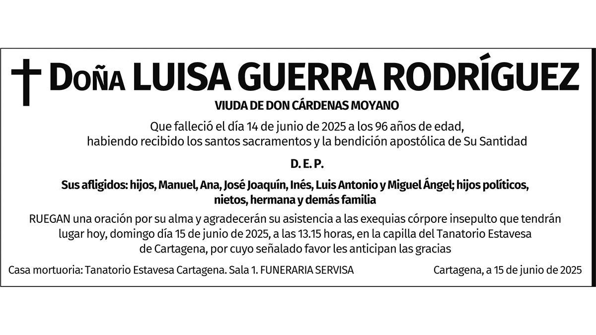 Dª Luisa Guerra Rodríguez