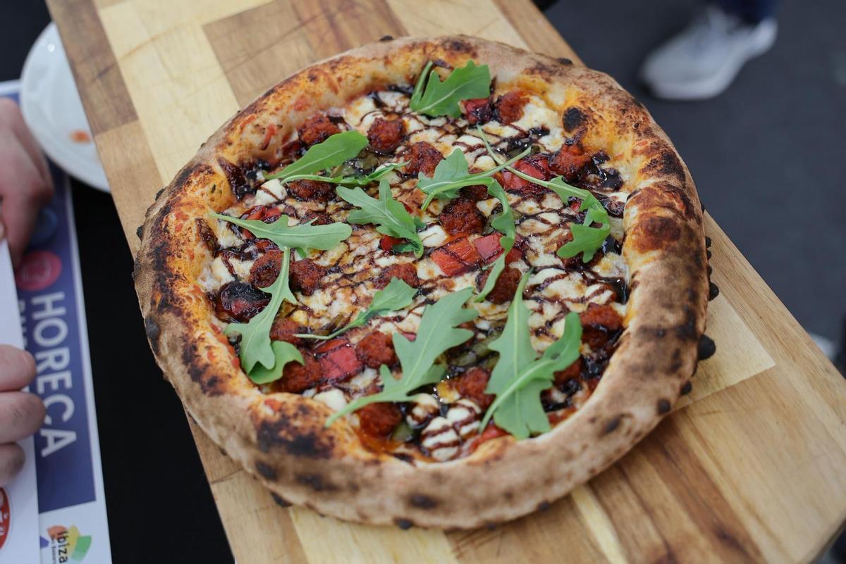 Pizza ganadora del concurso