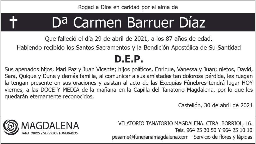 Dª Carmen Barruer Díaz