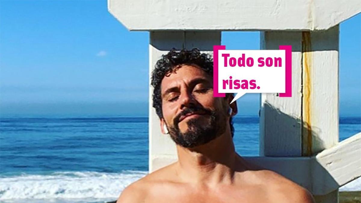Paco León en bañador, bocadillo: "Todo son risas"