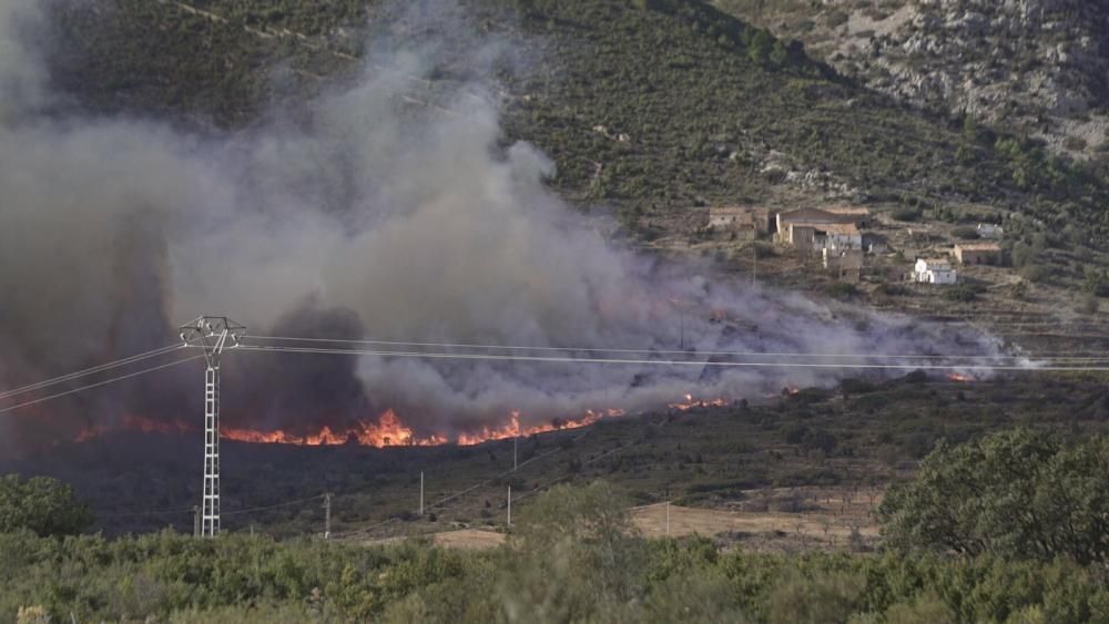 Incendio forestal en Culla