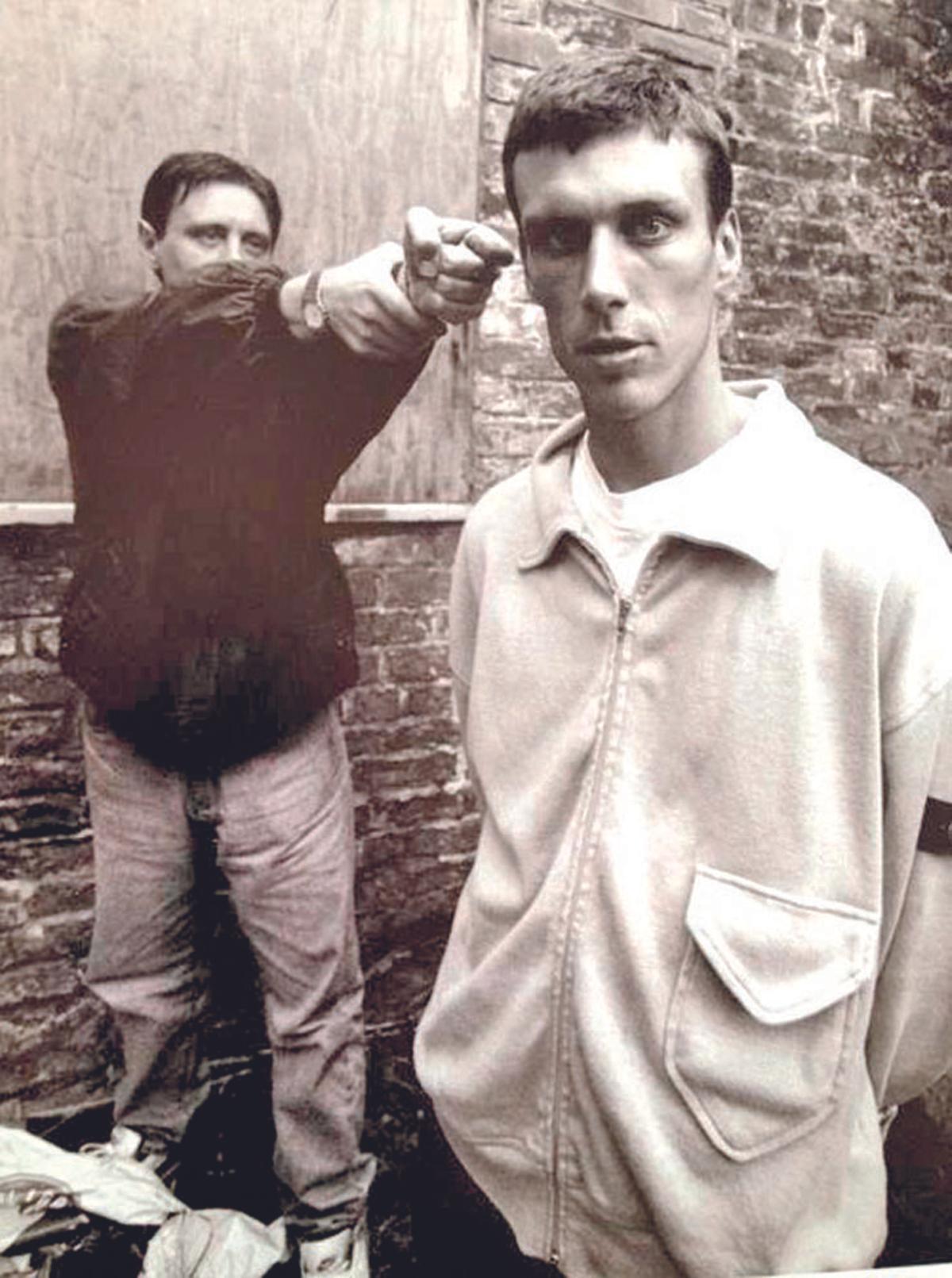 Shaun Ryder y Bez de los Happy Mondays.