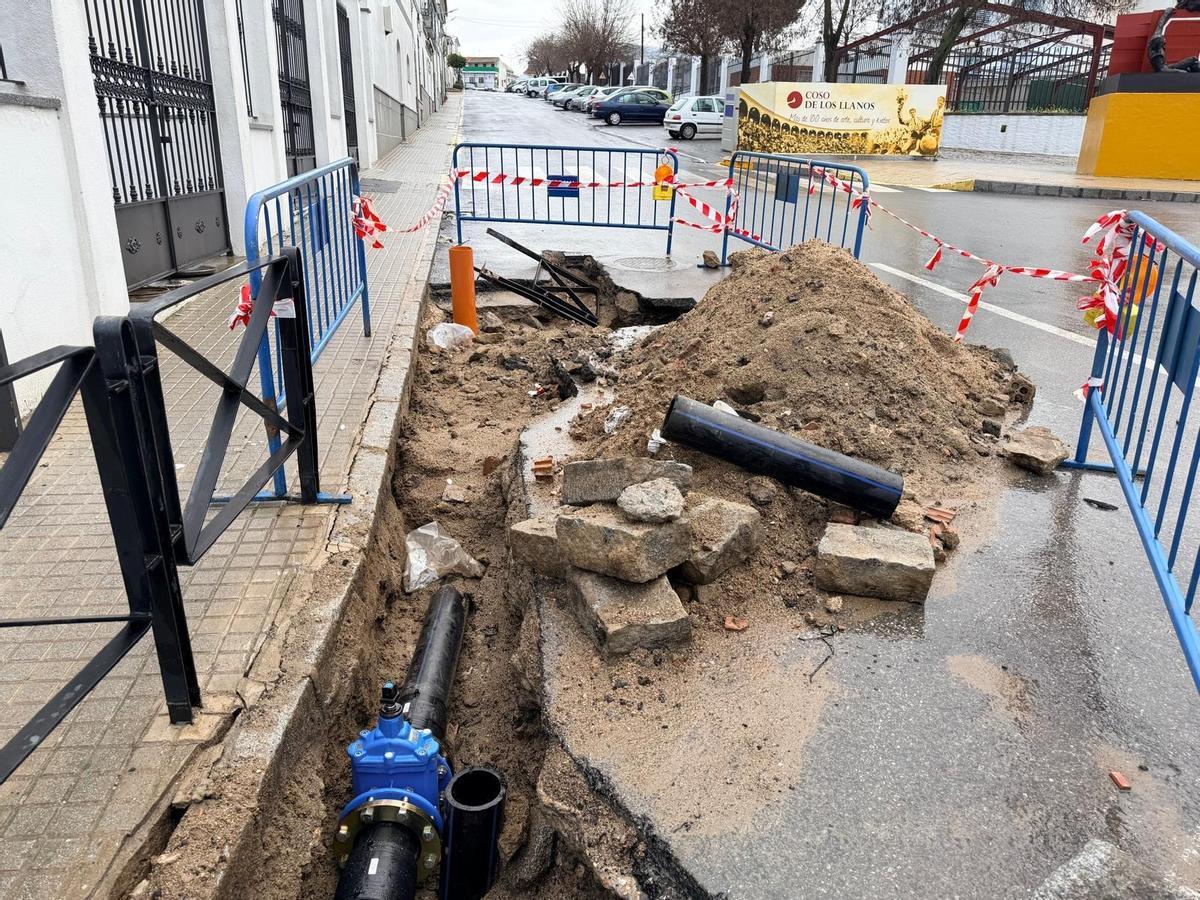 Obras que ya se han iniciado en el entorno de la Plaza de Toros de Pozoblanco.
