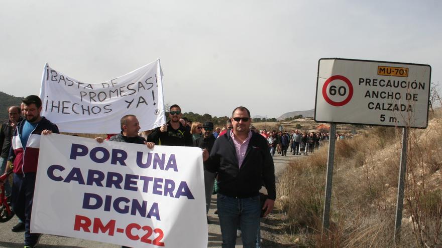 La Parroquia de Lorca exige el arreglo de la carretera con Vélez Rubio