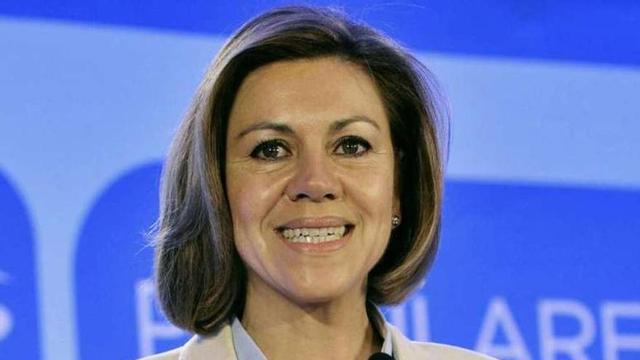 Cospedal, en la presentación de la lista del PP en Castilla-La Mancha.// Efe