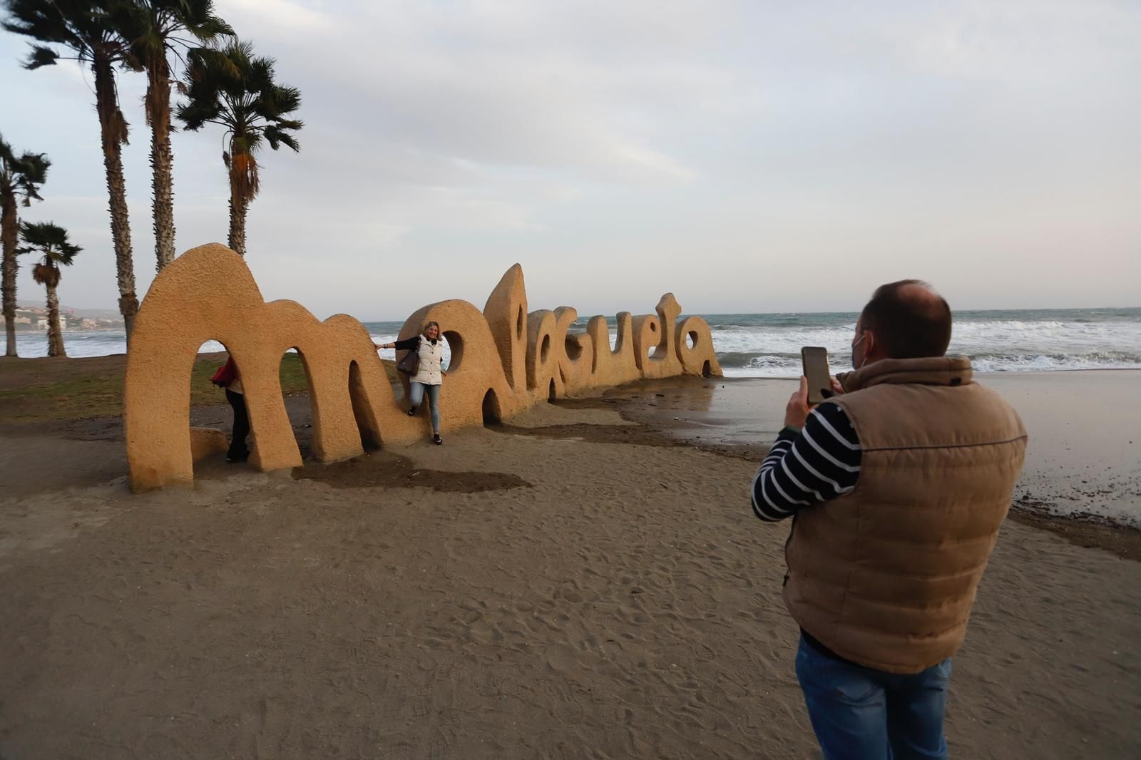 Temporal de viento y olas en la provincia de Málaga