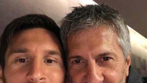 Messi, junto su padre Jorge.