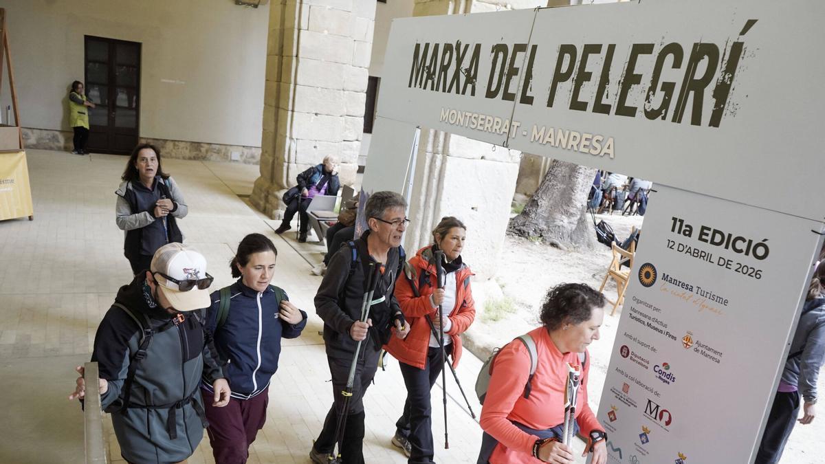 Les imatges de l'arribada de la Marxa del Pelegrí 2026