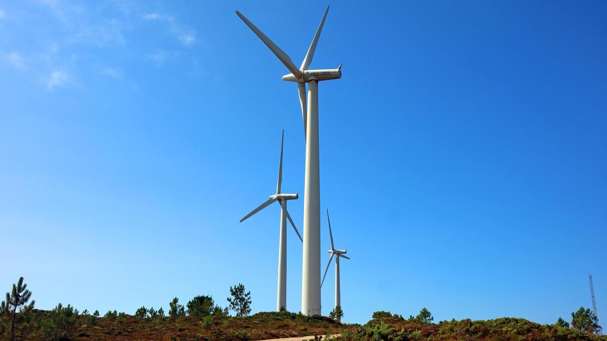 Un parque eólico en Galicia.